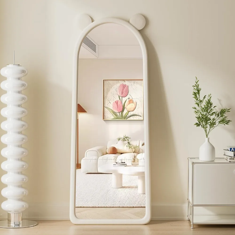 Large Freestanding Arched Floor Mirror, 63x24 Full-Length Wall Mirror for Hanging or Leaning, Stylish Home Decor
