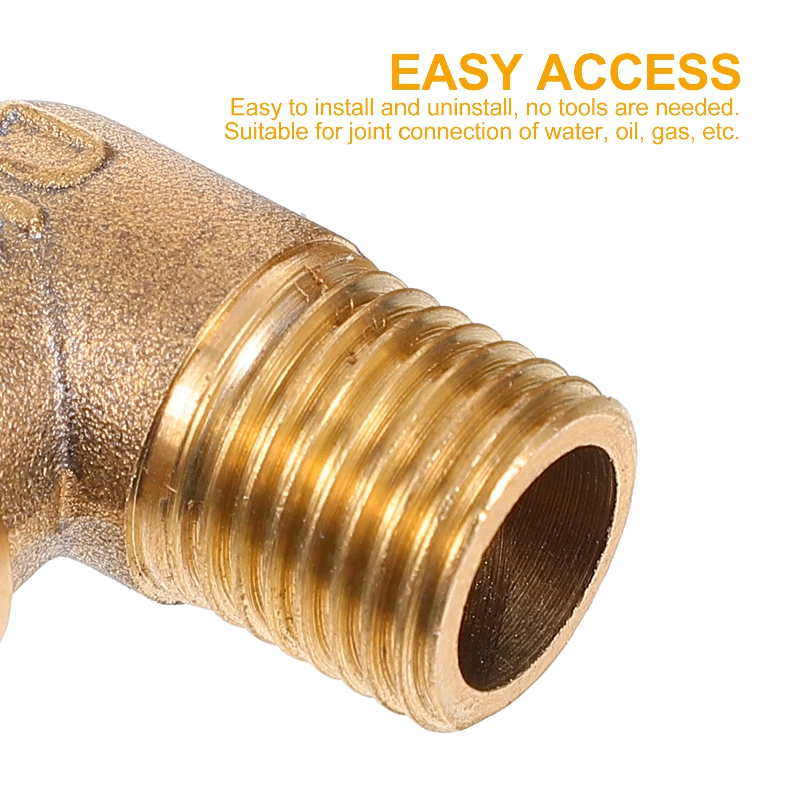 1Set 2Pics 90 Degree Threaded Copper Fittings Connectors for Water Gas Oil Leakproof Rugged Design Easy Installation