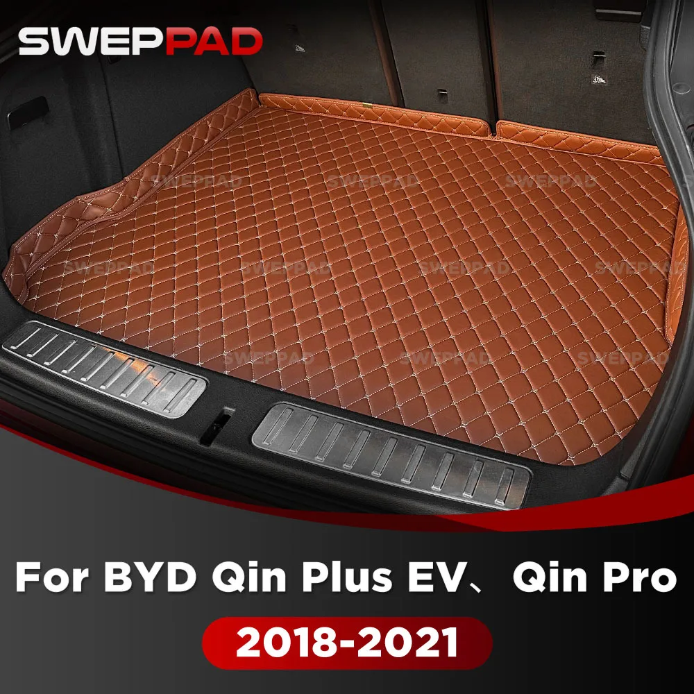 

Для BYD Qin Plus EV、Qin Pro 2018-2021 изготовленный на заказ коврик в багажник автомобиля, защитный коврик от грязи, грузовой вкладыш, автомобильные аксессуары для интерьера