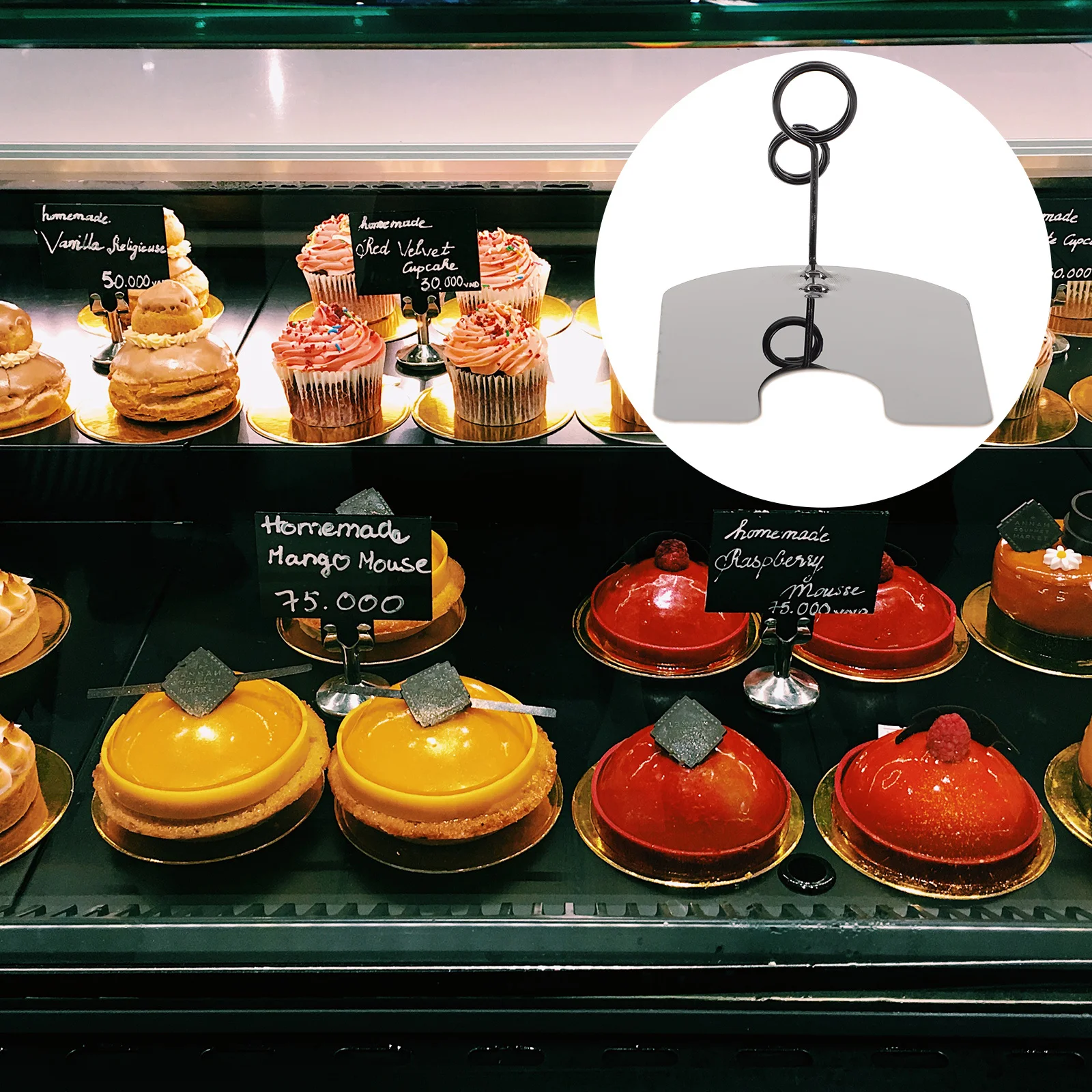 

5 шт. металлических держателей для ценников, карточек для столов, этикеток для еды, подставок для фуршетов, ресторанов, выставочных стендов