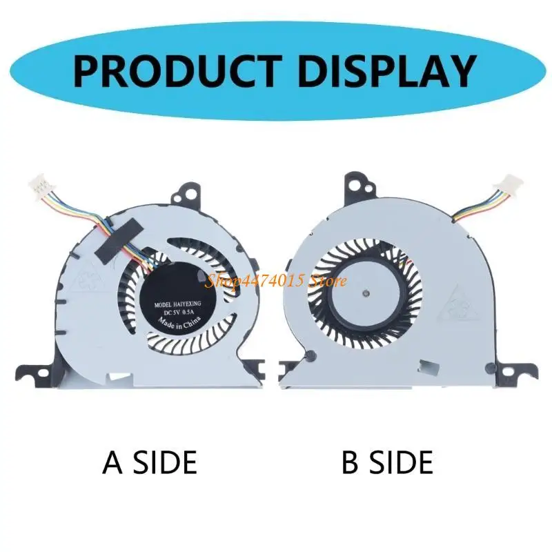 K1AA CPU冷却ファンラップトップクーラースリムポータブルヒートシンクファン5V 0.4A 4pinラジエーター