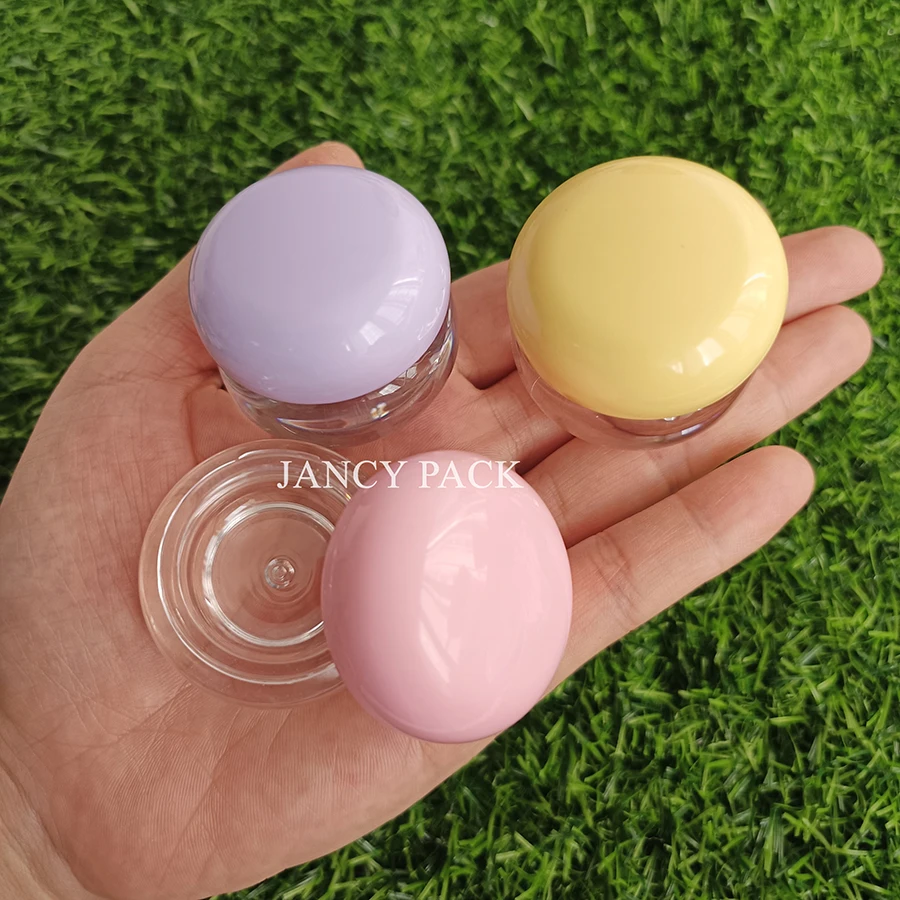 

5g pink purple Cosmetic Sample Empty Container Eyeshadow Lip Balm Filling Bottle Small Round Travel Portable Box