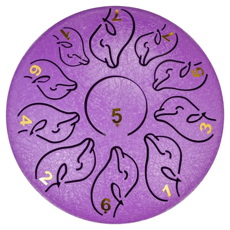 

6 Inch 11 Tone Ethereal Drums Portable Mini Steel Tongue Drum for Yoga Meditation Children Hand Drum Percussion Instruments Gift