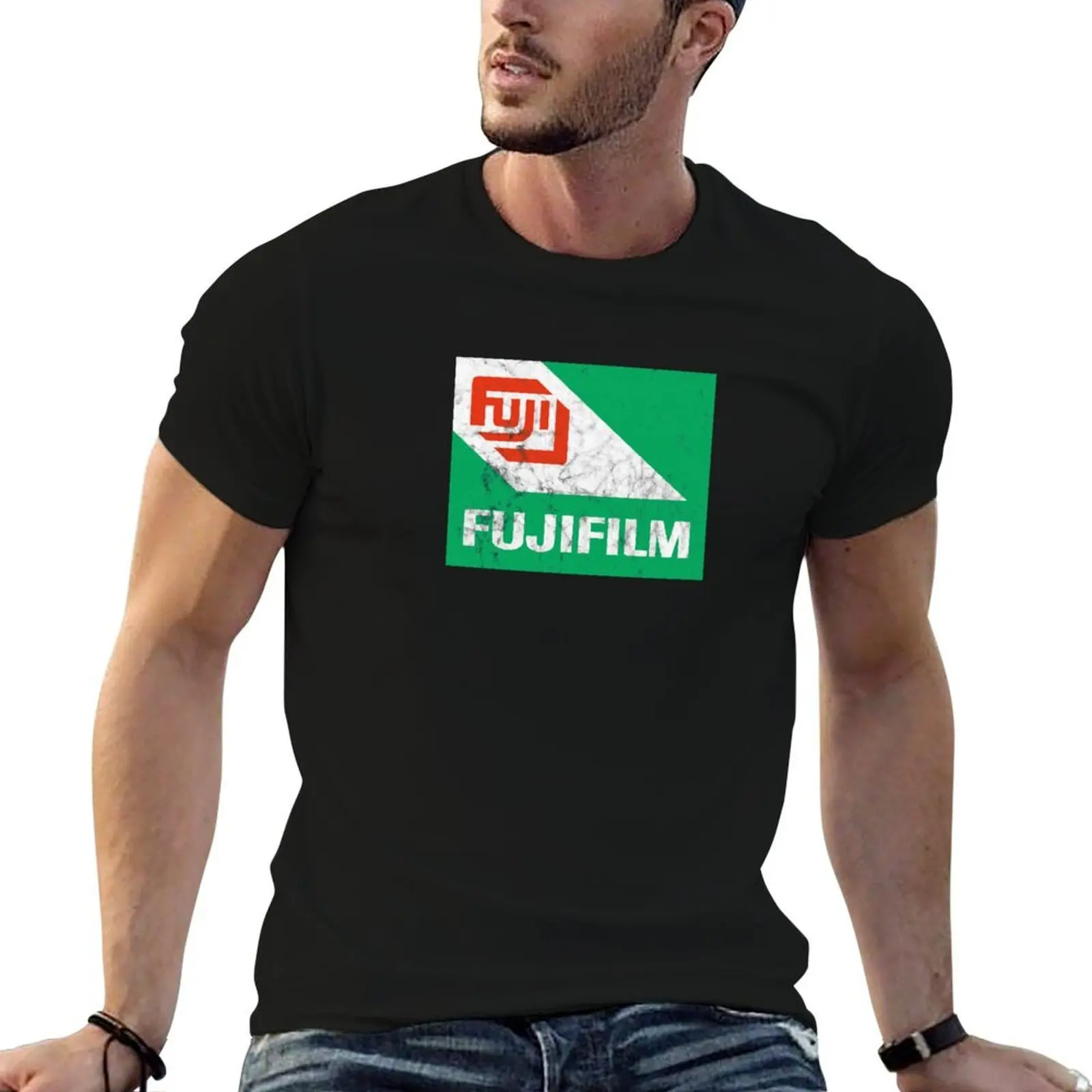 

Fujifilm Retro Logo T-Shirt black cotton t-shirt plain for man package essential t shirt T-Shirt