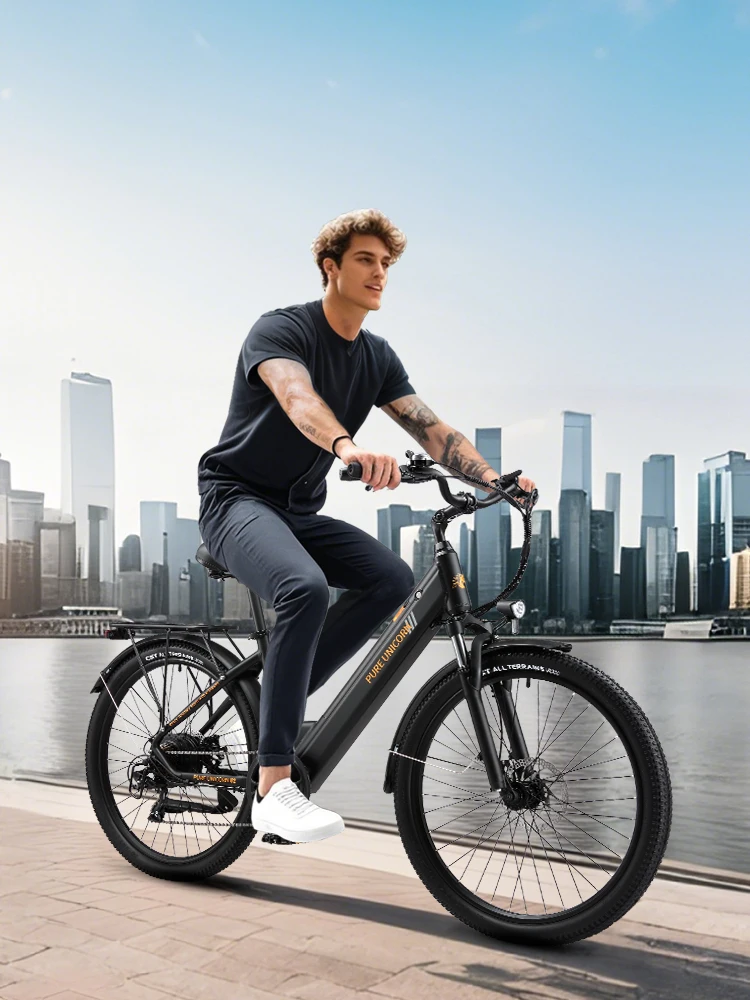 AliExpress PURE UNICORN U2 48V 750W 12.8Ah Adult Electric Bike 45km/h Ebike 60KM Long Range Electric Bicycles Ladies Cheap City Road E Bike