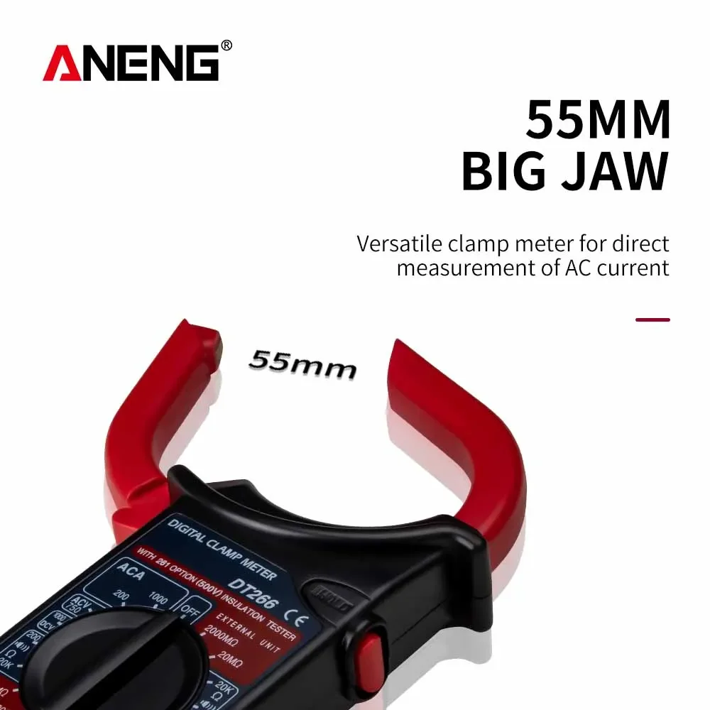ANENG DT266 pinzas electrica amperimetricas profesionales ac/dc metro herramientas electricista profesional multimetro digital tester comprobador