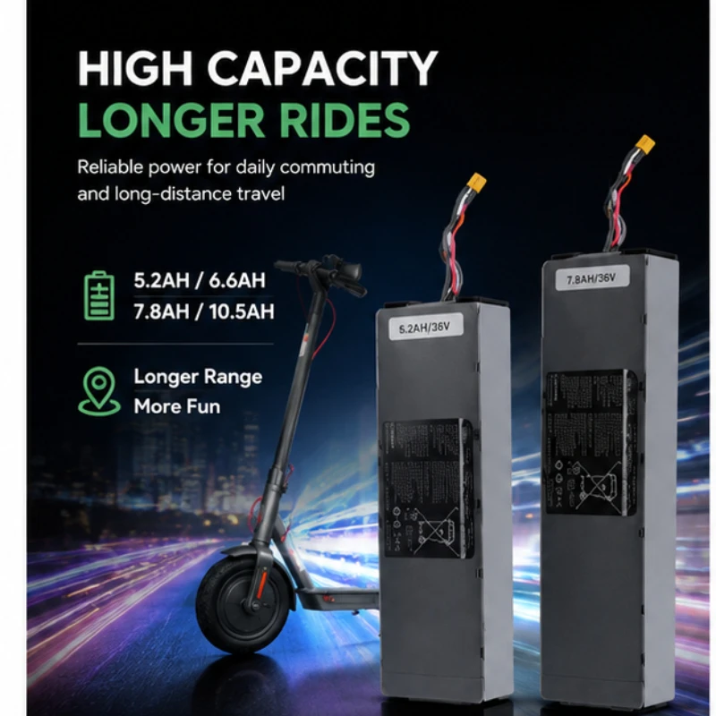 5.2AH-10.5AH FOR Xiaomi No.9 Scooter F20F25F30F40 Universal 36V with Communication App Expansion Charging Lithium Battery