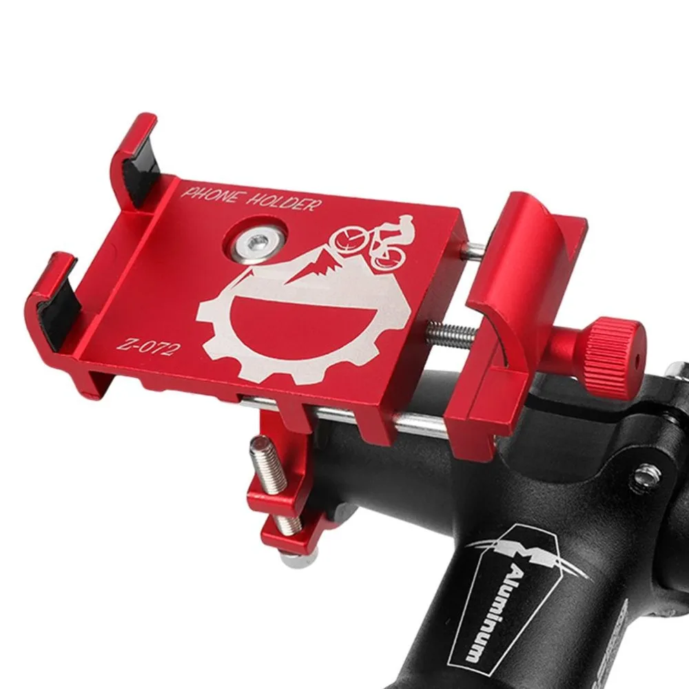 

Aluminum Alloy Bike Phone Mount Adjustable Universal Bike Handlebar Phone Holder Portable Red Motorcycle Phone Holder Scooter