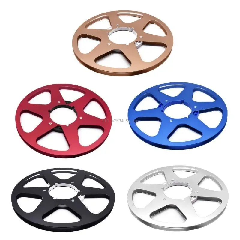 Aluminum 6 Hole Reel For 1/4Inch 10.5 Open Tape Recording Nab Hub Disk Studio Accessory Box Packaging