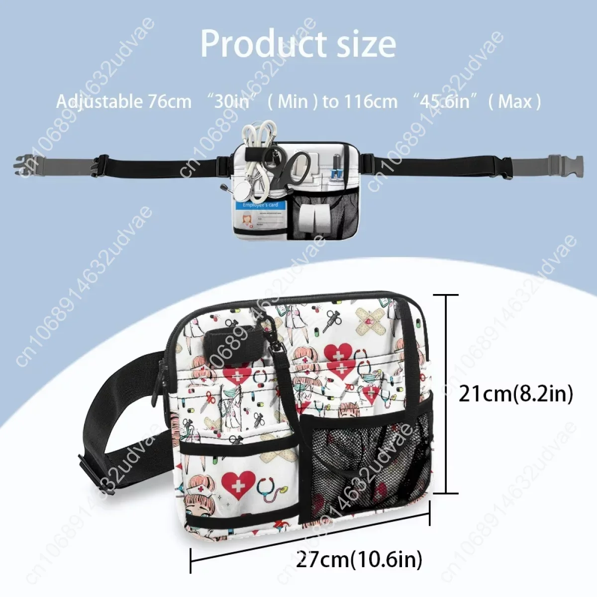 Adjustable Waist Strap Fanny Packs for Women Waist Pouch Stethoscopes Durable Emergency Supplies Nursing Organizer Belt Bags New