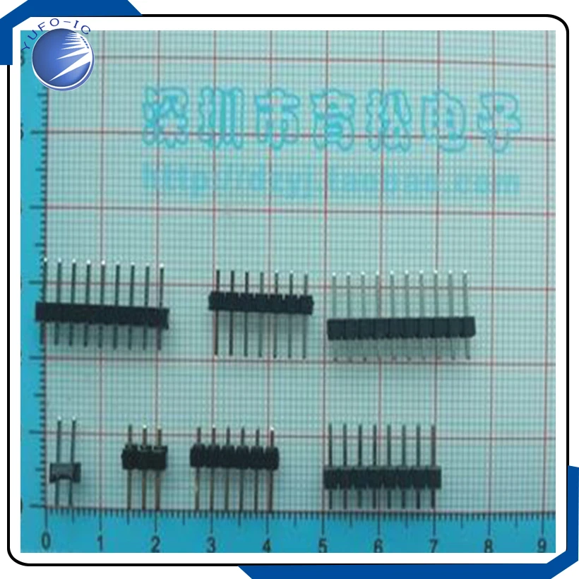 100pcs/lot 1*8PIN Male 2.54MM single pin row header male 1*8P Connector male pin header strip 1*8