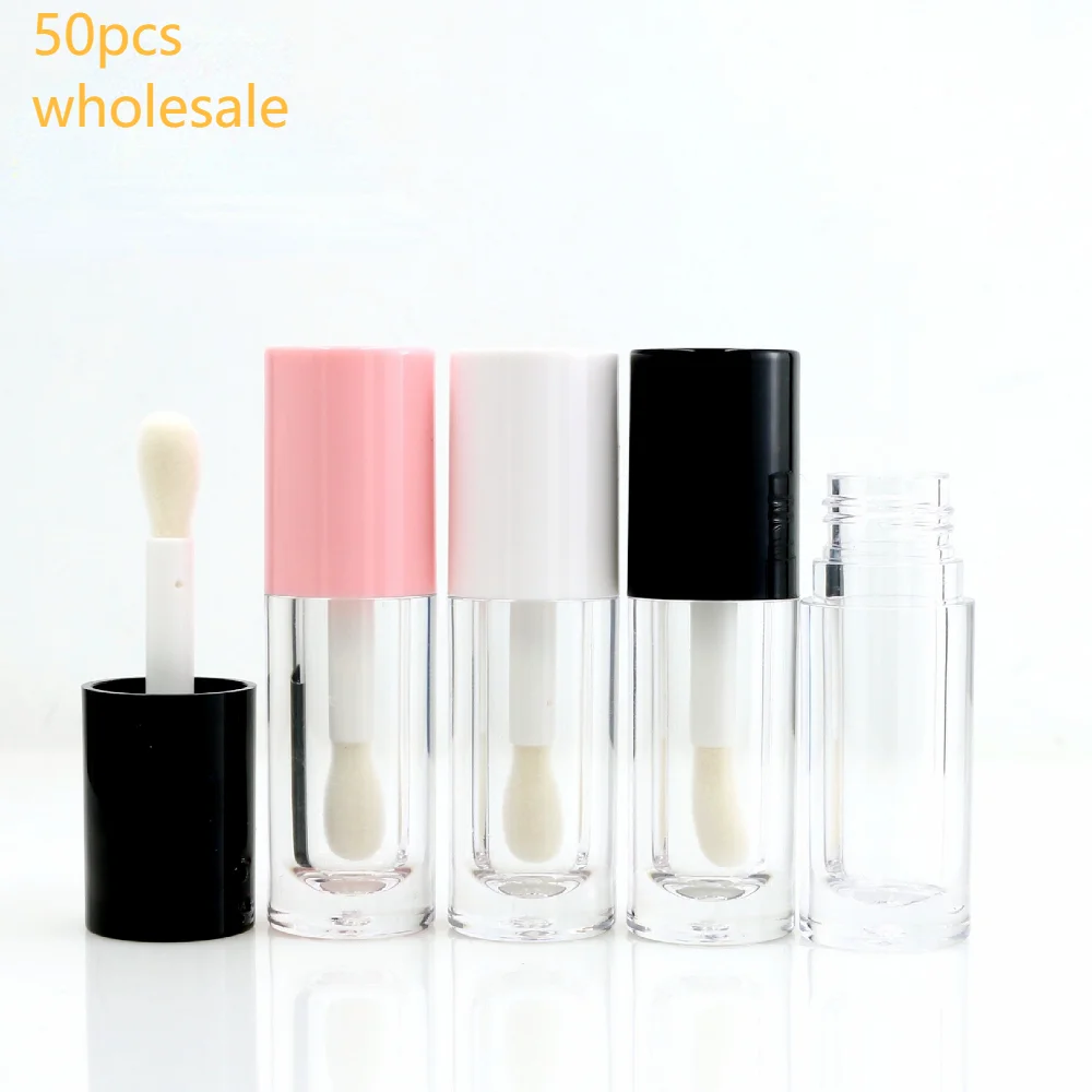 

50PCS 6ML Wholesale Travel Large Brush Rod Round Lip Gloss Lipstick Tube Lip Glaze Empty Tube Sub-bottling Cosmetic Containers