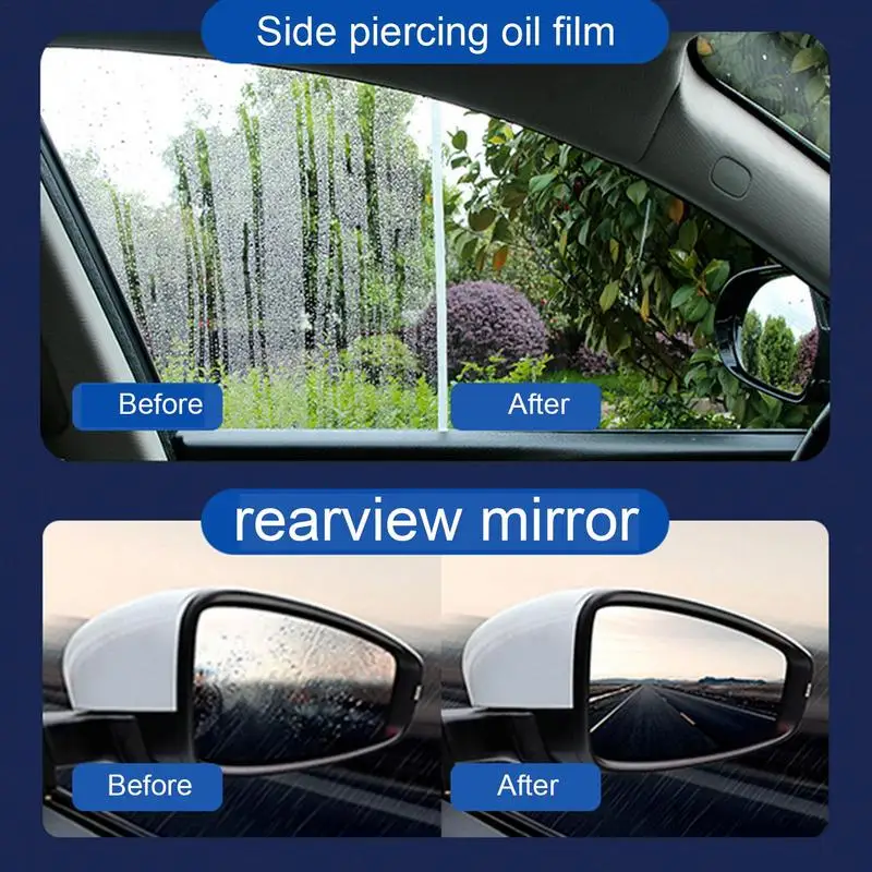 Car Glass Oil Film Remover Window Cleaner Windshield Polishing Compound Water Stain Removal Paste Anti-rain Car Household