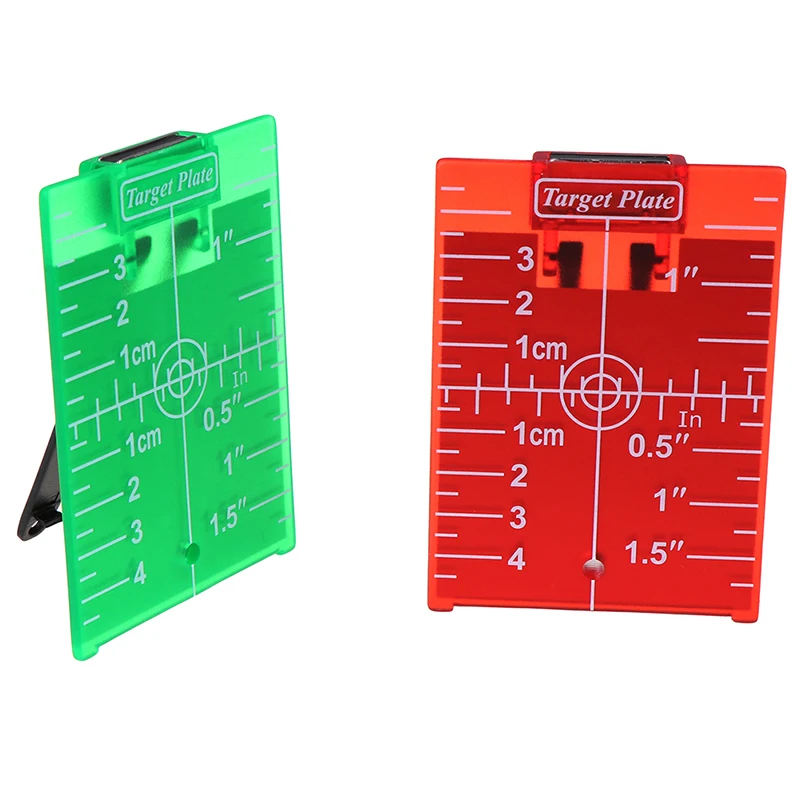 1PCS 11.5cmx7.4cm Plastic Lase Target Card Plate For Green Red Lase Level For Line Lasers Reflective Magnetic Plate Laser Target