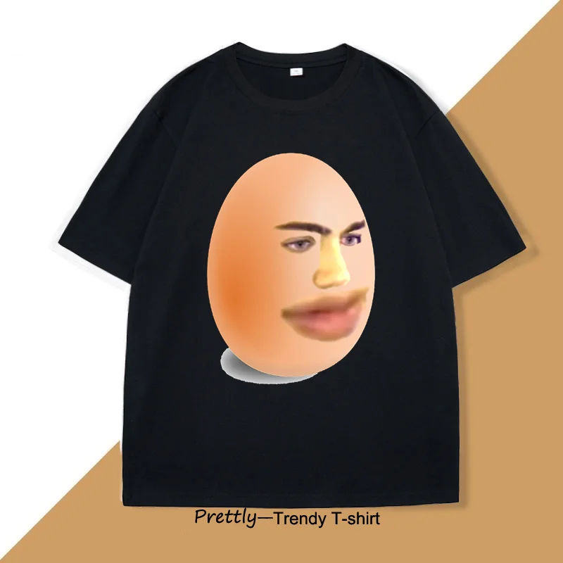 

Mizkif Egg T Shirt Funny Cotton Print T-shirt Men Wmen Summer New Tee Clothes Loose Causal Short Sleeve Tees Men's Clothing