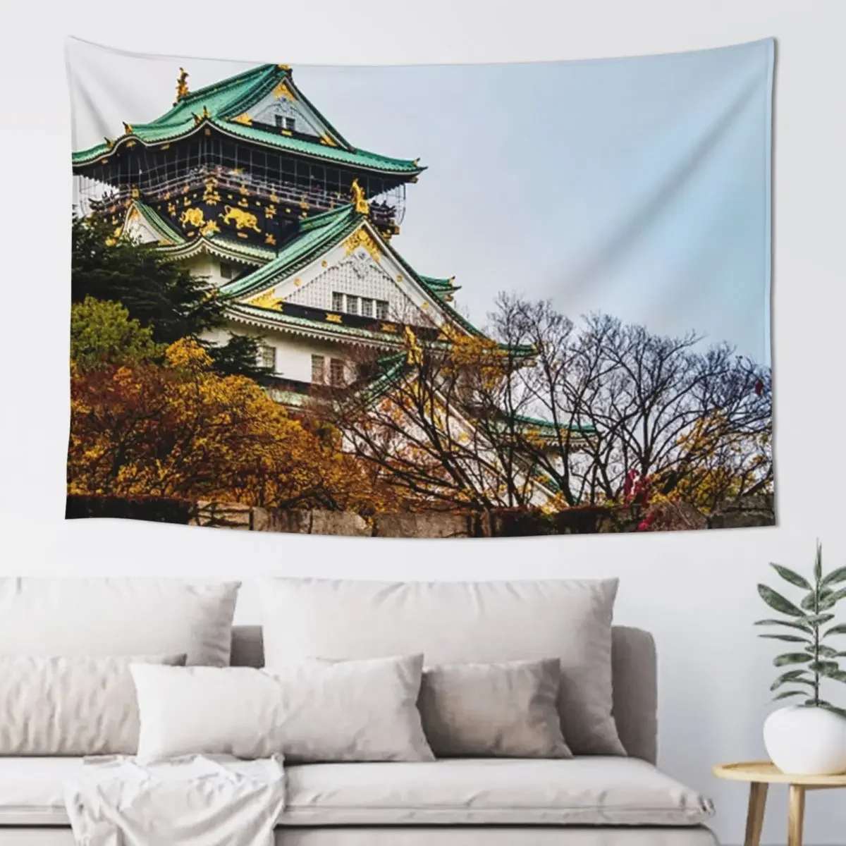 Osaka Castle Tapestry Aesthetic Decoration Decor Home Decoration For Bedroom Tapestry