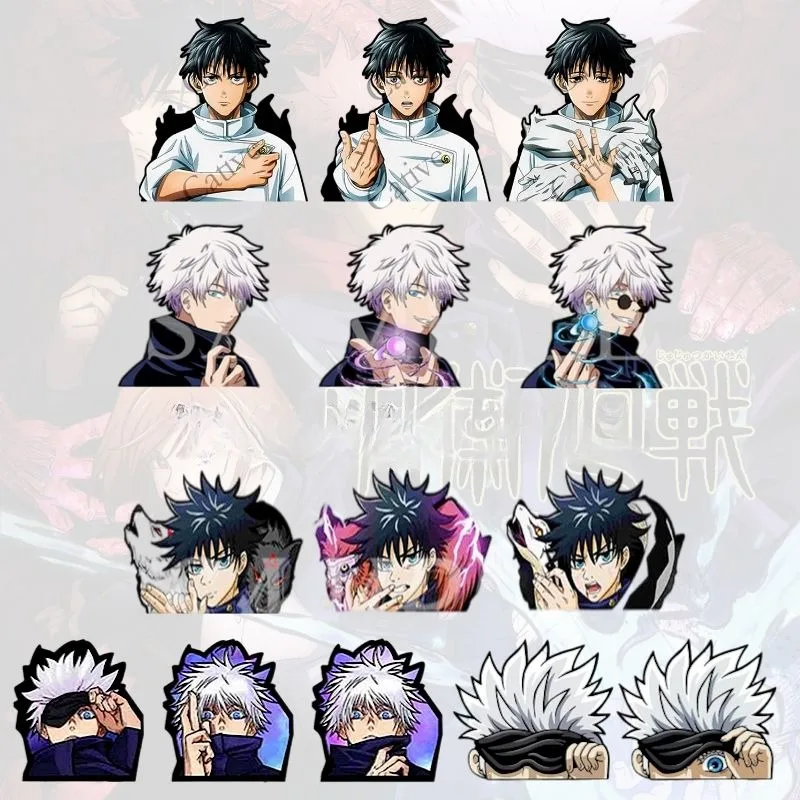 Jujutsu Kaisen Satoru Gojo Yuta Okkotsu Inumaki Toge Gradient Sticker Anime Peripheral Cute Cartoon Waterproof Diy Sticker New