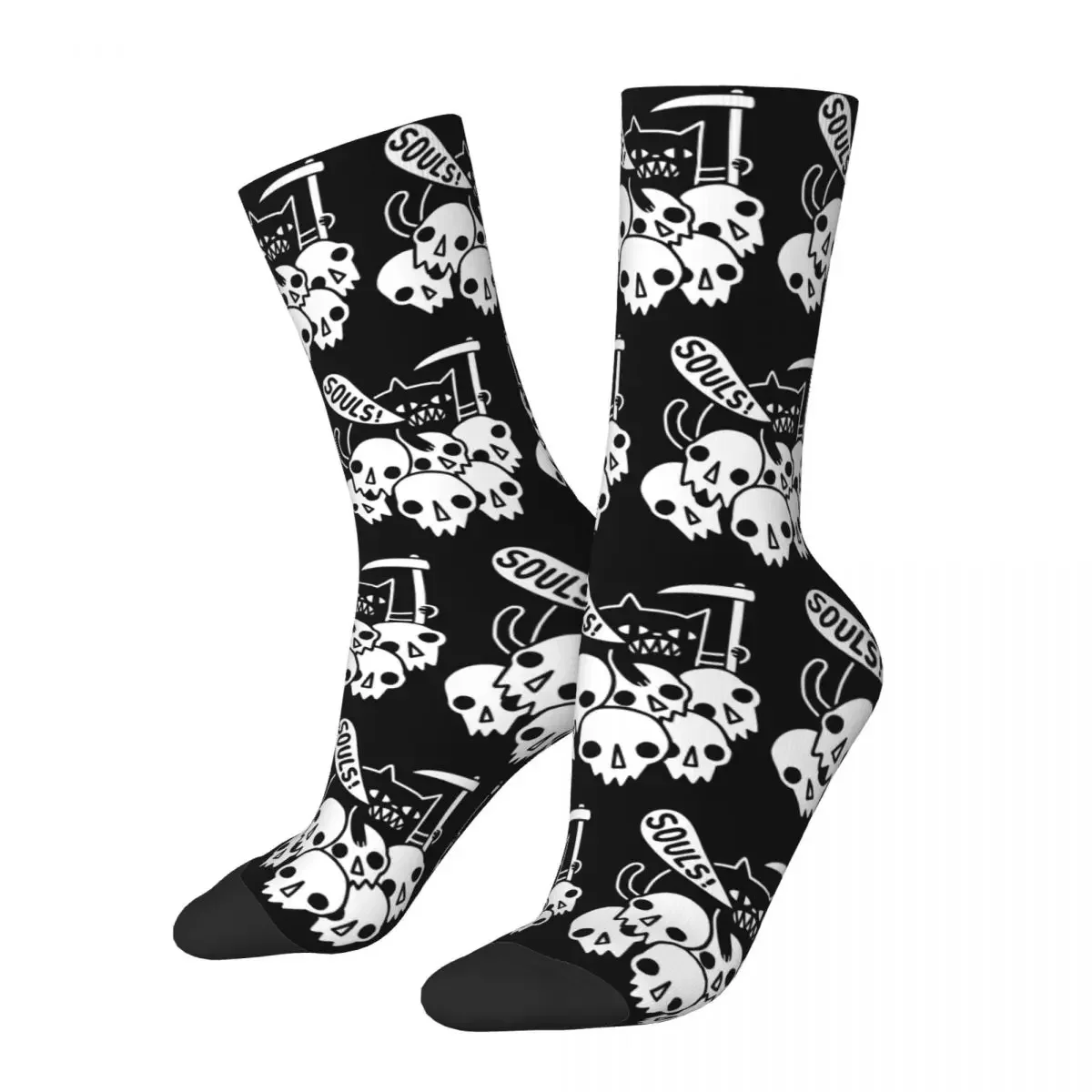 

Cat Got Your Soul Socks Harajuku High Quality Stockings All Season Long Socks Accessories for Man's Woman's Gifts