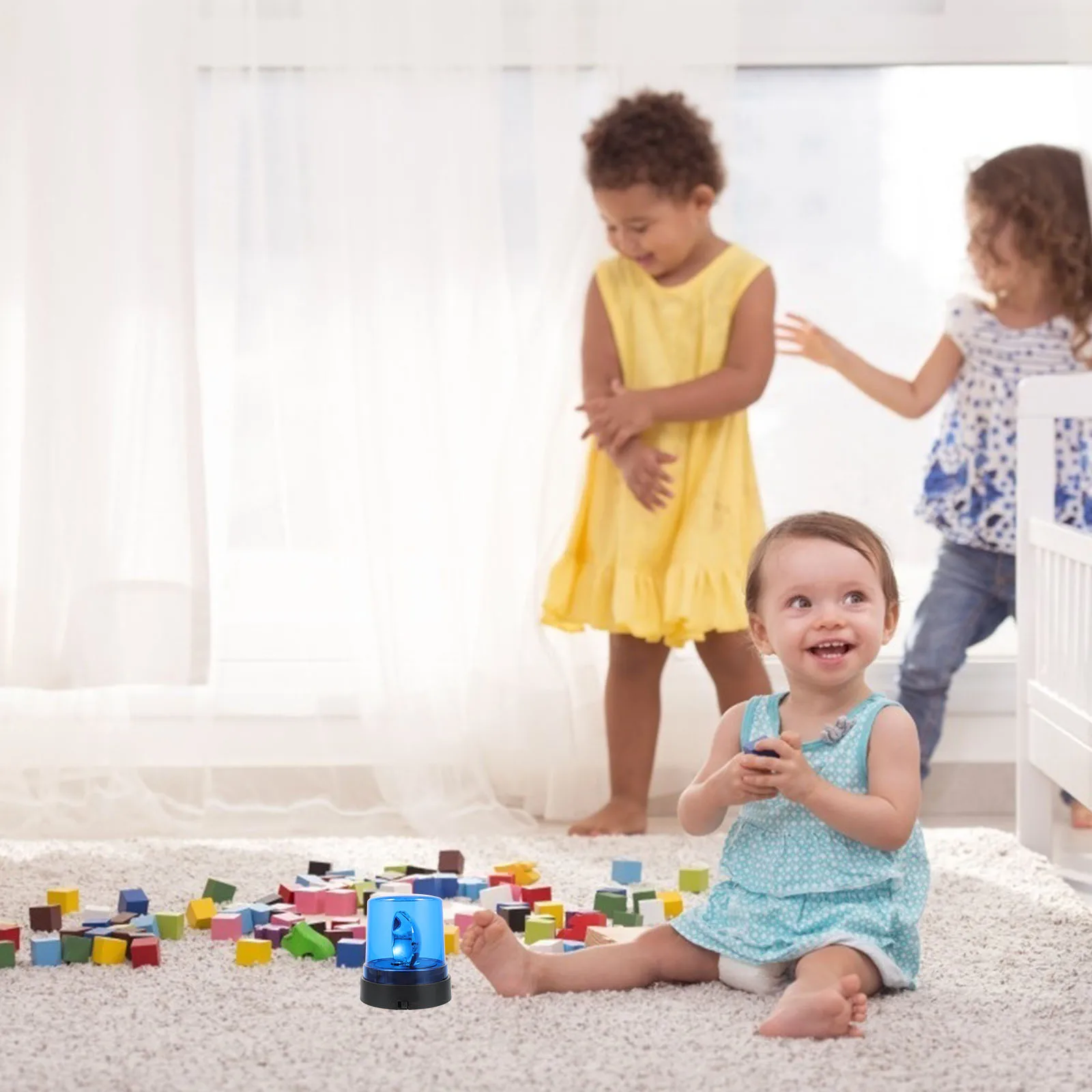 

Rotating LED Warning Lamp Red Fire-Fighting Flashing Light Kids Emergency Role Play Decoration Kids LED Alert Lamp Toy