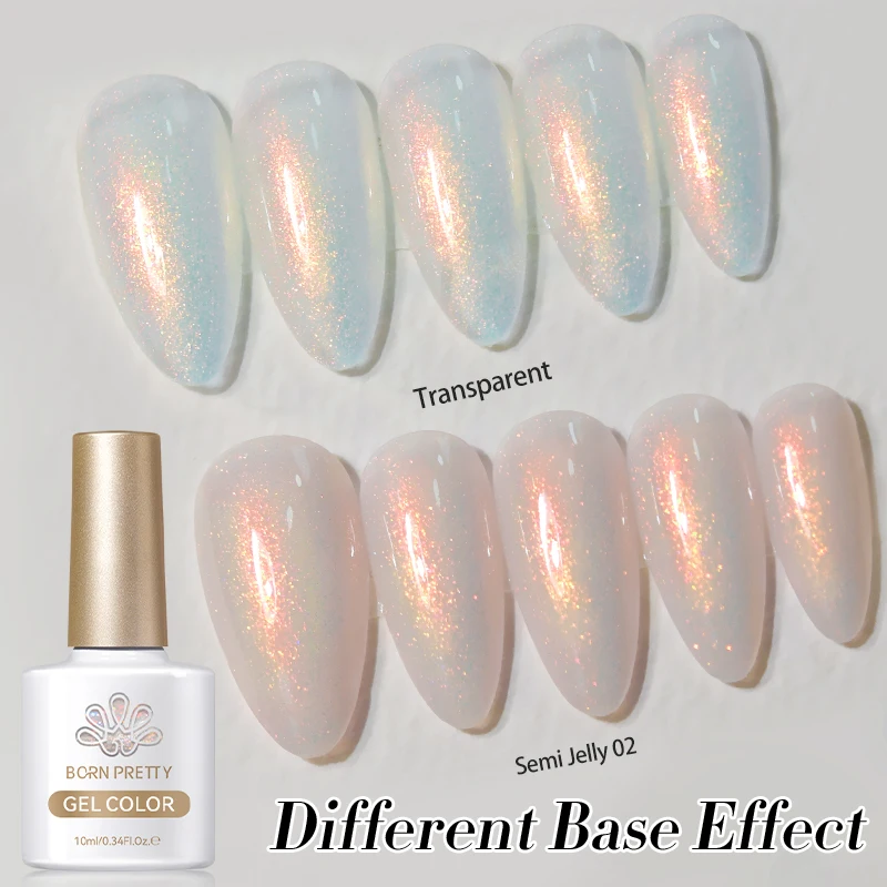 BORN PRETTY 10ml Aurora Glitter Gel Nail Polish Ultra Shine Chameleon Laser Semi Permanent Soak Off UV Gel Nail Art Varnish