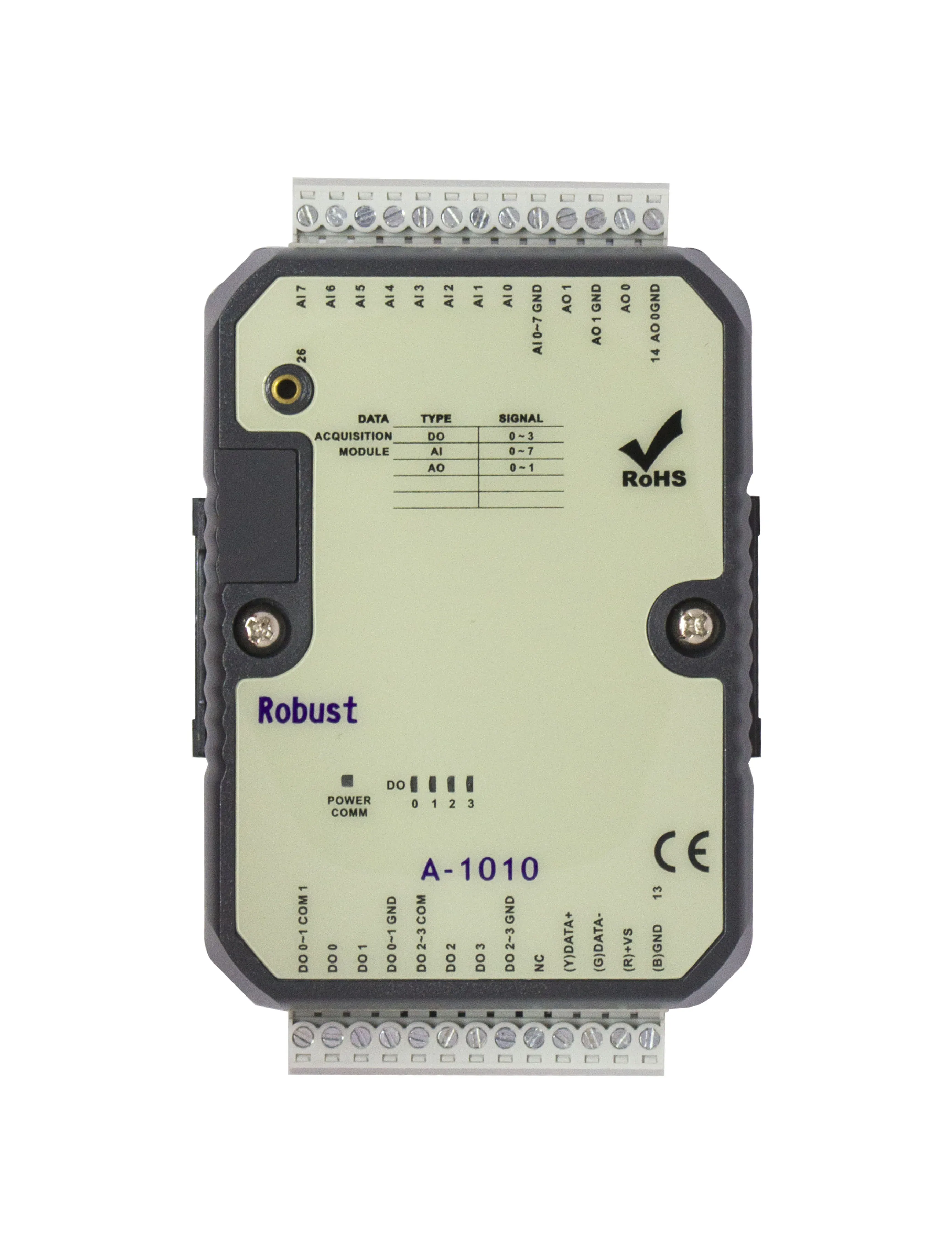 وحدة تحكم عن بعد تناظرية I/O ، 8AI 2AO 4DO 0-10V ، Modbus RTU ، 1.2