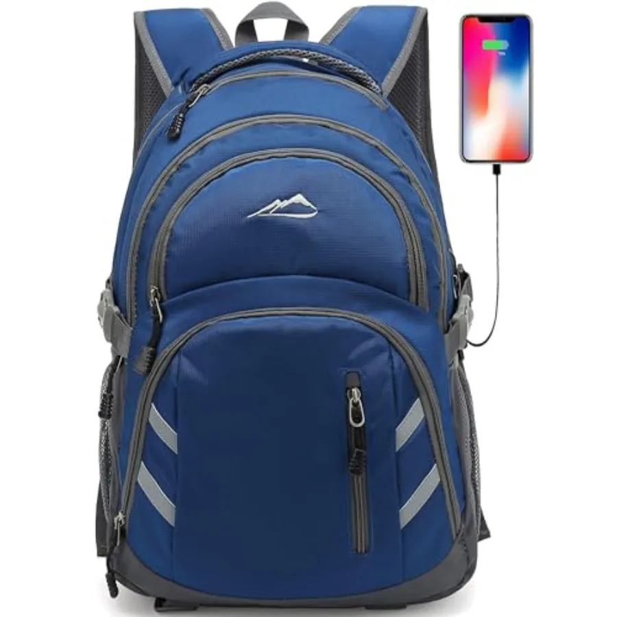 

Backpack Bookbag for College Laptop Travel, Fit Laptop Up to with USB Charging Port Multi Compartment Anti theft, Gift for Wome