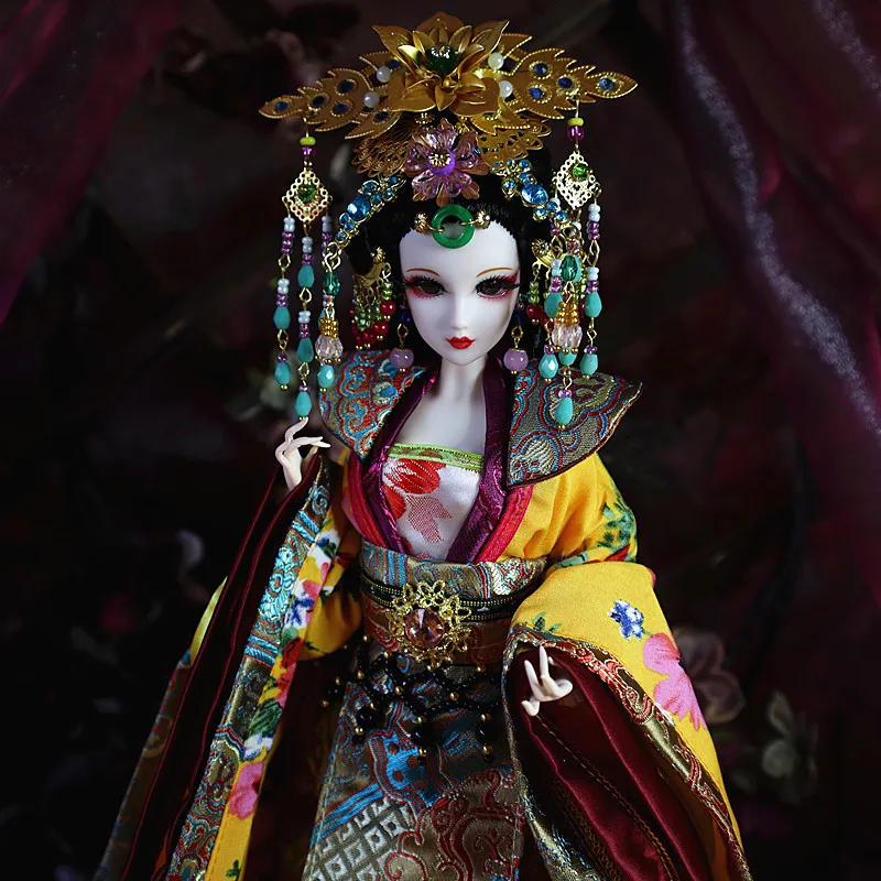 Bambola fatta a mano originale in stile cinese Costume antico Wu Meiniang 30cm Tang Dynasty Princess Palace Doll Guifei Zhaoyi Doll ZE411