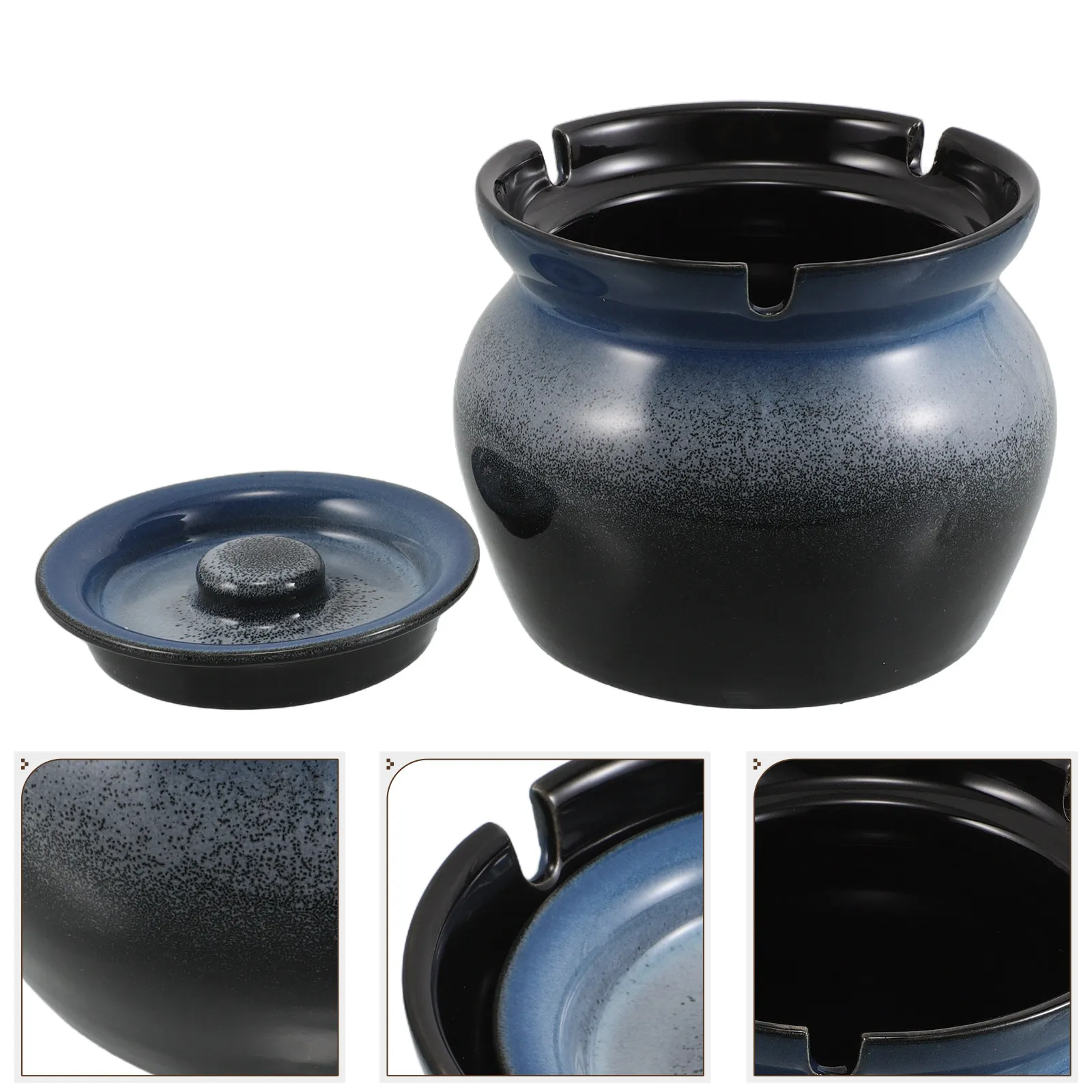 

Керамическая тарелка-пепельница для конфет и сигарет с крышкой для использования в помещении