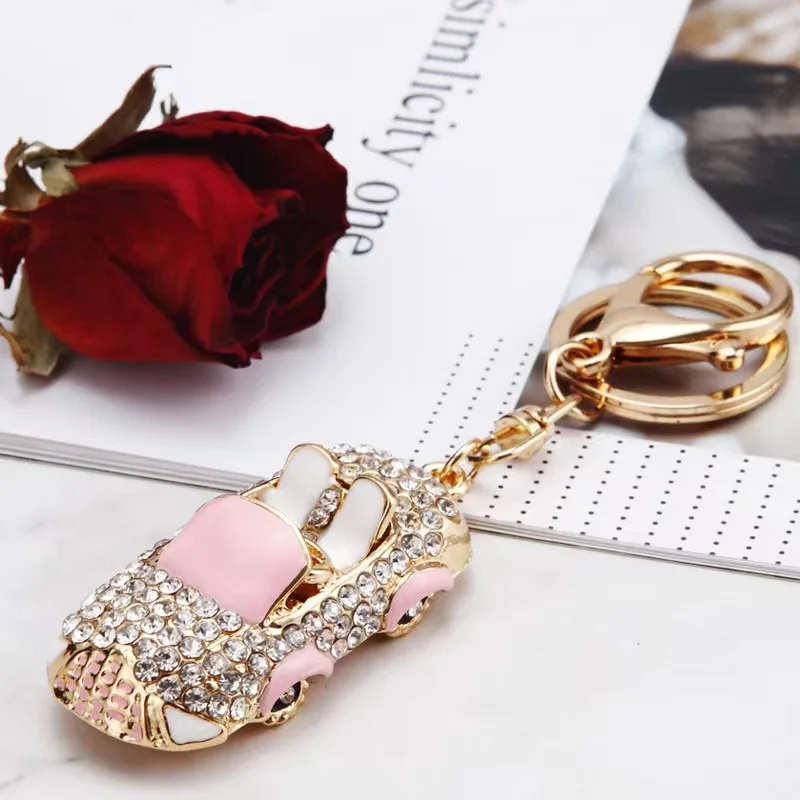 New car model convertible classic key chain metal inlaid zircon stereo sports creative gifts