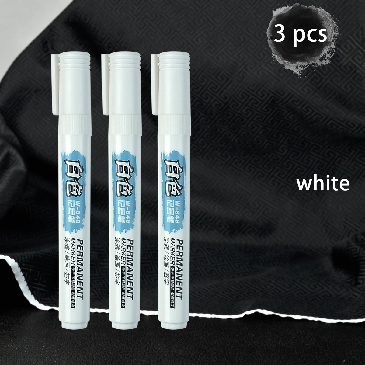 1/3pcs Permanent Oily White Markers Pens Waterproof Tire Painting Graffiti Environmental Gel Pen Notebook Drawing Supplie