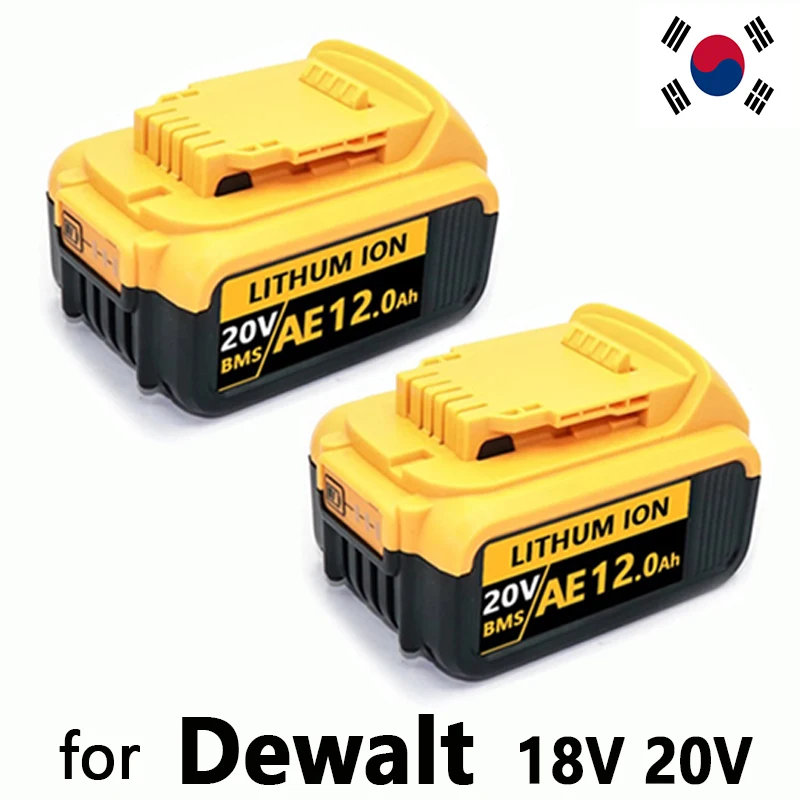 

100% NEW DCB200 20V 12000mAh Lithium Replacement Battery For Dewalt 18V DCB184 DCB200 DCB182 DCB180 DCB181 DCB182 DCB201 DCB206