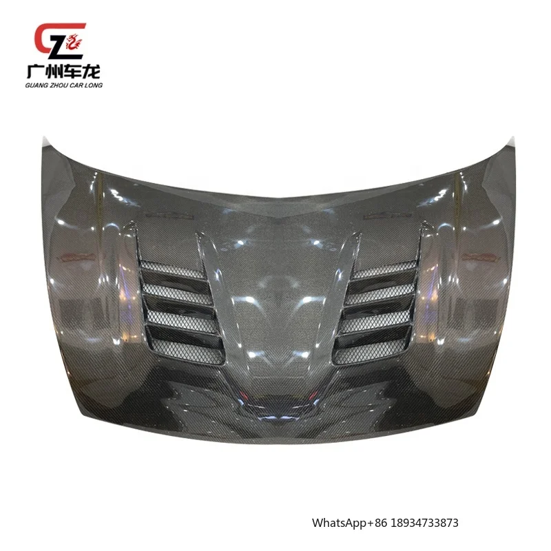 High Quality FD2 Style Carbon Fiber Engine Hood Cover for Honda for Civic 2006-2012 Type R Factory Direct New Condition Screws