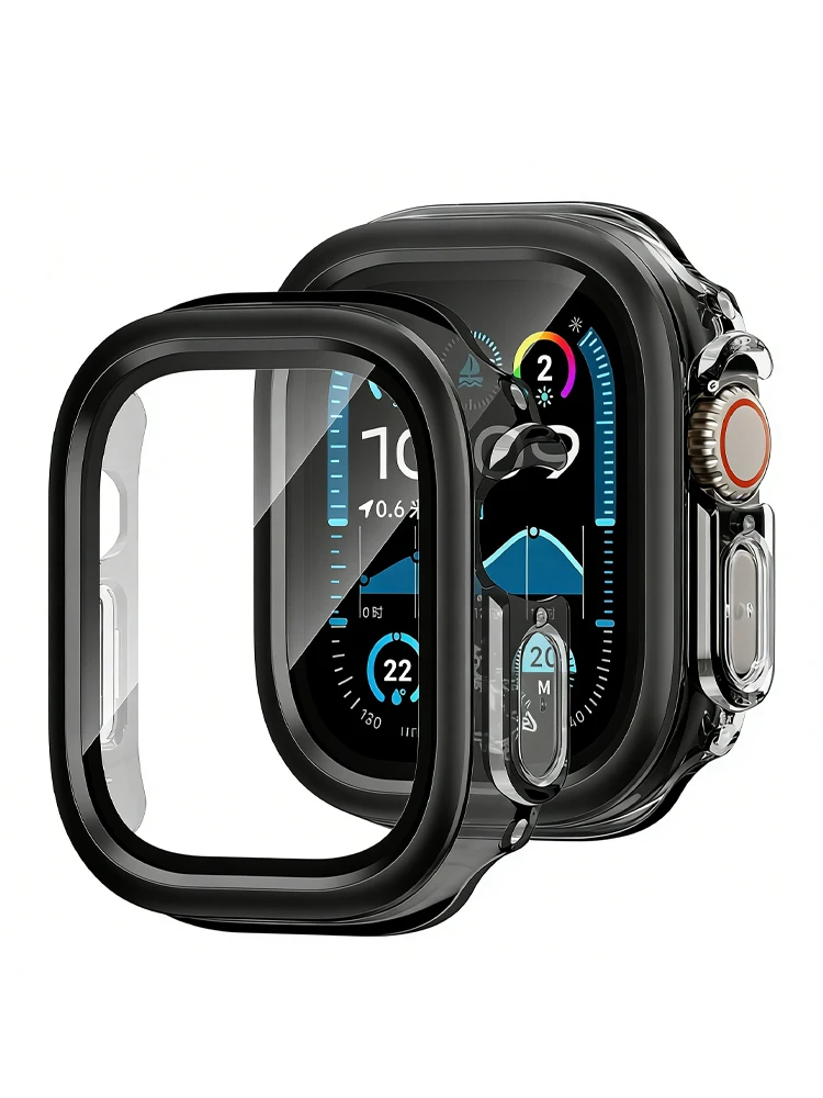 For Apple watch Ultra 2 3 49mm Case 10 11 46mm 42mm Waterproof HD Tempered Glass Metal+PC Bumper cover iWatch Screen Protector