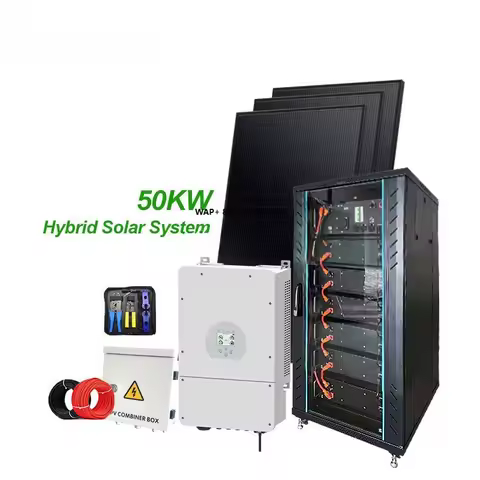 DEYE Hybrid Three Phase Rack Mounted Lithium Battery Kit Complete 20Kw 50kw 100kw Hybrid Grid Solar Panels System