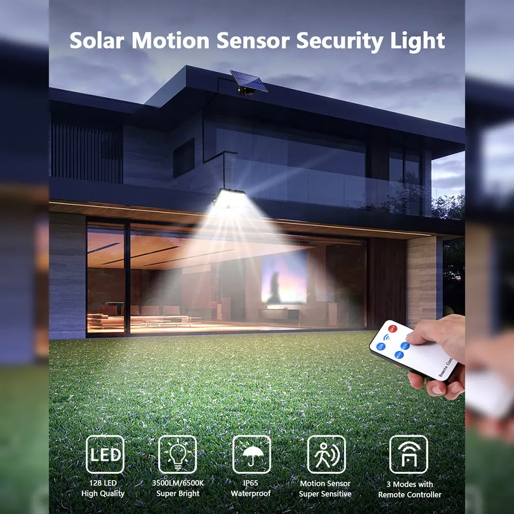 360/200 LED Outdoor Waterproof Solar Wall Lamp Motion Sensor Garden Light Solar Powered Spotlight Solar Light Street Light