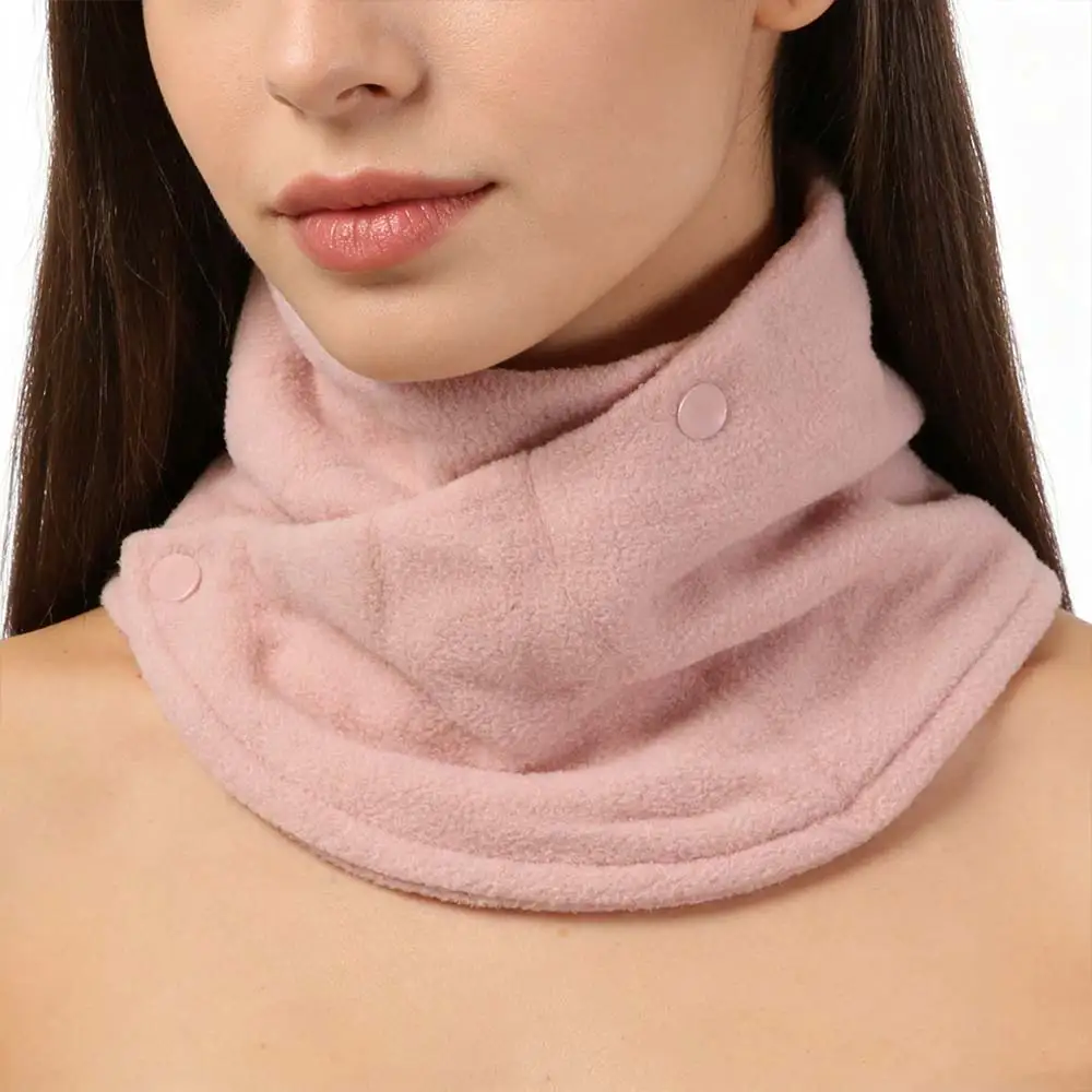 

Fashion Solid Color Fleece Neck Scarf Keep Warm Thickened Neck Protector Windproof Bib Neck Cover Winter