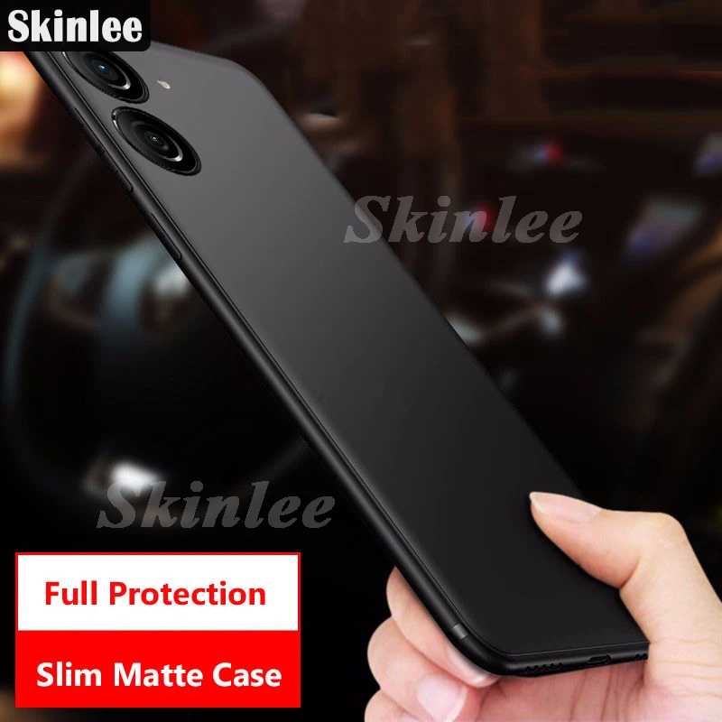 

Skinlee For Asus Zenfone 10 Case Silicone Matte Black Cover For Asus Zenfone 9 Back Coque