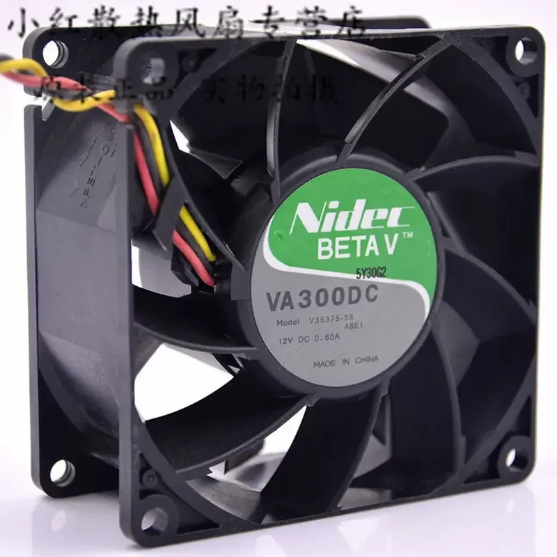 Original NIDEC V35375-58 12V 0.60A 8038 8CM High Air Volume Violent Server Fan for Servers