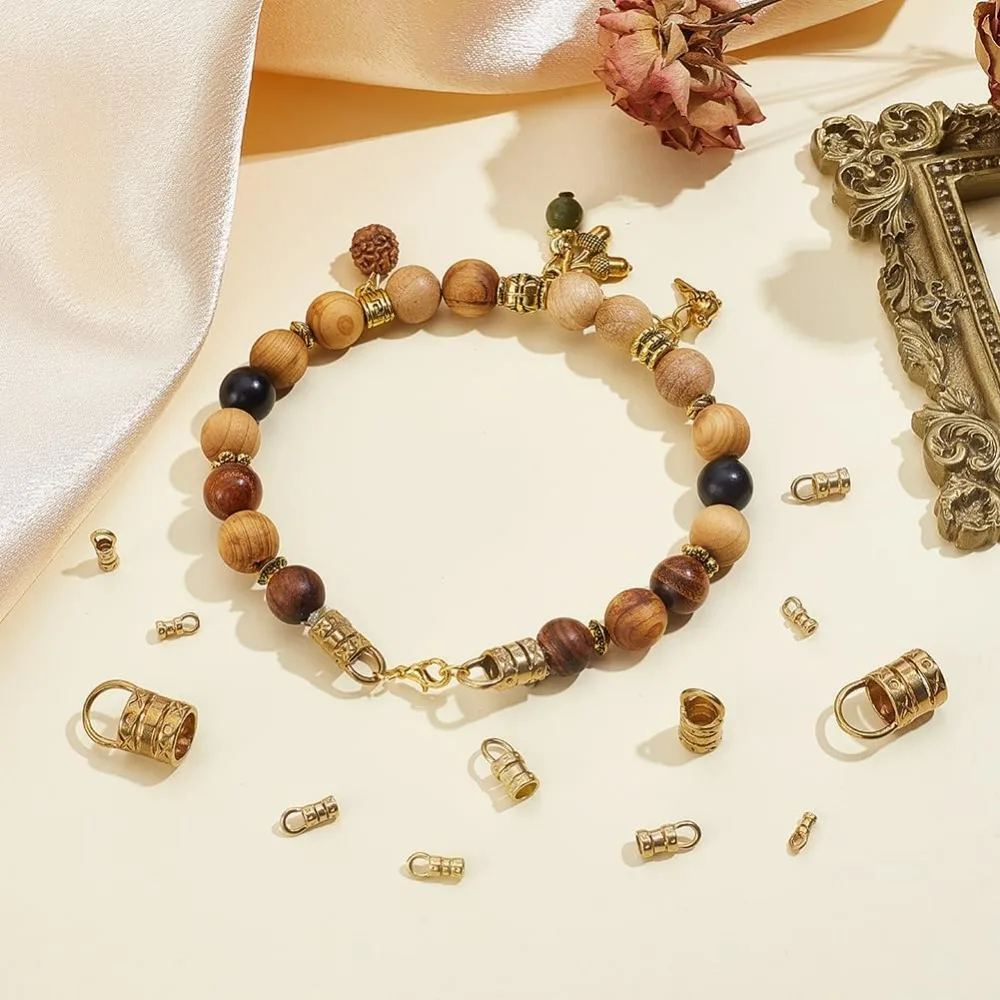 36 قطعة 9 أحجام النحاس الحبل نهاية قبعات شرابة قبعات ل 1 ~ 8 مللي متر الحبال الجلود الحبل نهاية غطاء قبعات المجوهرات تلميح ل استرخى أقراط #4