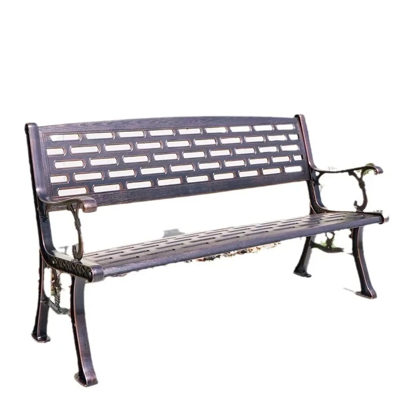 

Functional Cast Aluminum Outdoor Bench with Backrest – Long Square Design for Parks, Gardens, and Outdoor Seating"