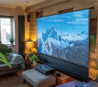 NEW Electric Tab Tension Floor Rising Screen ALR 16:9 Motorized Floor Rising Projector Screen for UST 4k 3D HD Laser Projector