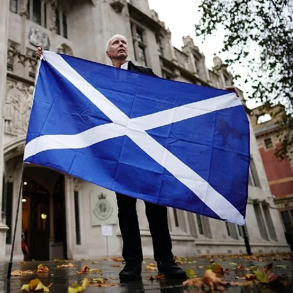 LeaFLAG Scotland flag 90x150CM penetration polyester Scottland Scotland Cross Flag Saint Andrew Banner For Decoration