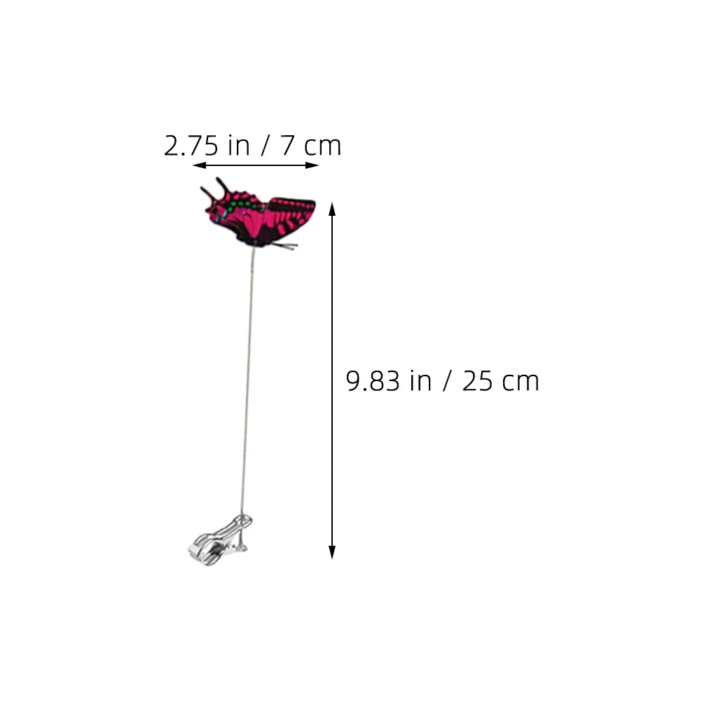 

6Pcs Clip Type Butterfly Garden Stakes Metal Lawn Ornaments Outdoor Yard Decorations Decorative Garden Accessories Flower Bed