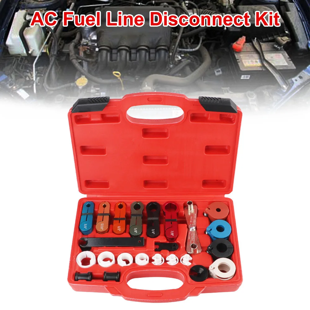 With Tool Box Quick Disconnect Tool Set 26pcs Car  Repair Tool Automobile Accessories AC Fuel Line Disconnect Kit Universal