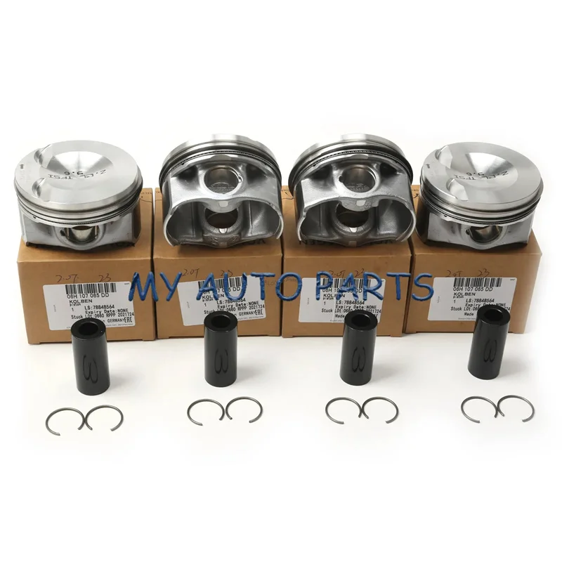 4x Piston &Ring Set STD Φ23mm 2.0T Fit For VW Golf GTI Audi A4 A5 Q5 06H107065DM 06H 107 065 DD