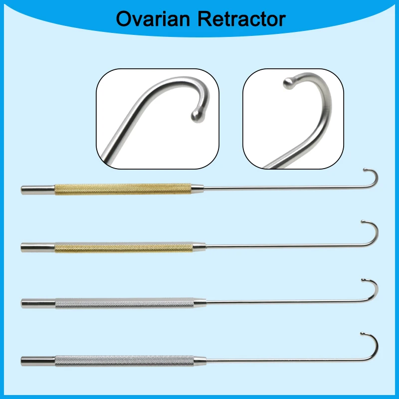 

1pcs Uterine Hook Autoclavable Ovariectomy Hook Ball Head Veterinary Pet Orthopedic Instruments 200mm Long