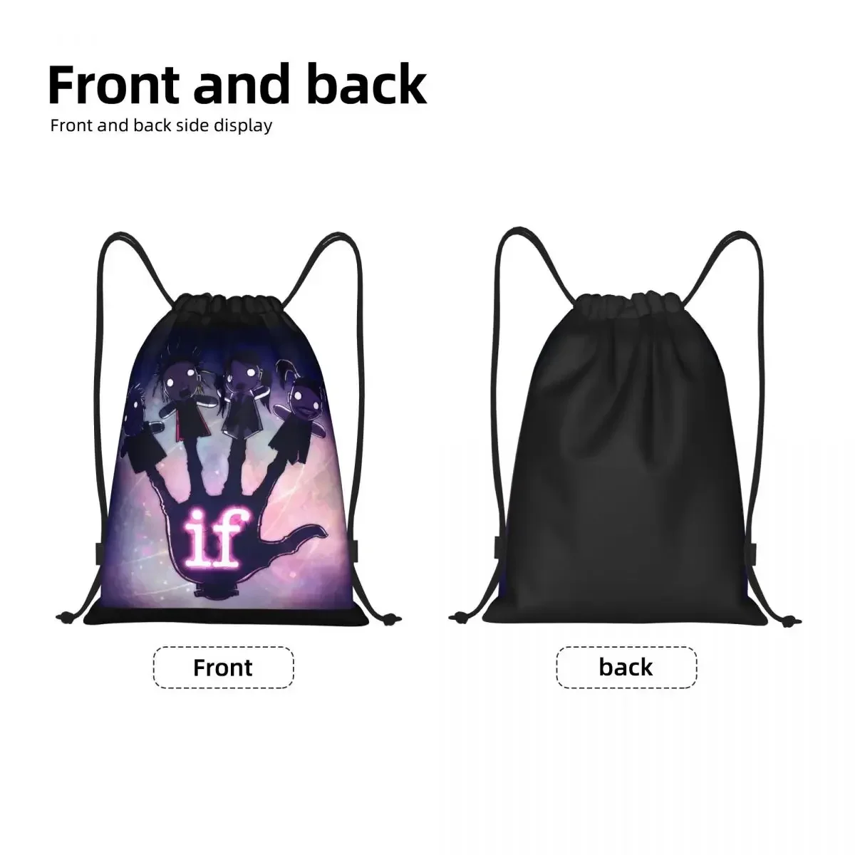 Custom If Mindless Hip Hop Punk Rock Self Indulgence Drawstring Backpack Sports Gym Bag for Electro Shopping Sackpack