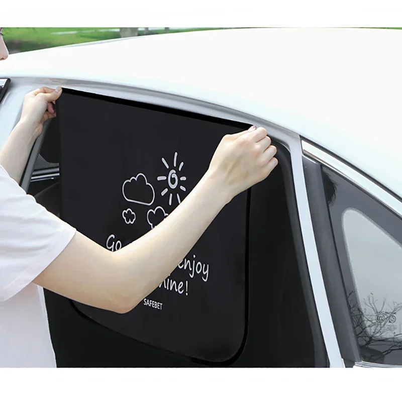 Cartoon Universal Side Window Sunshade UV Protection For Baby Children Car Magnetic Curtain In The Car Window Sunshade Cover