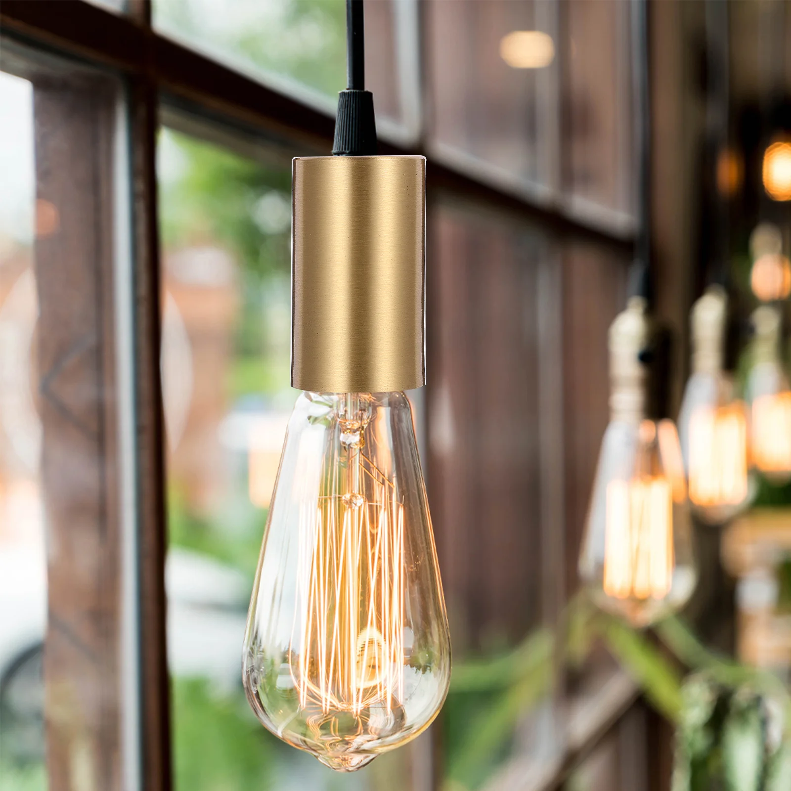 

Copper Finial Holder E27 Tall Round Light Base Replacement Diy Lampshade Finial Decorative Lamp Parts Modern Metal Cup For