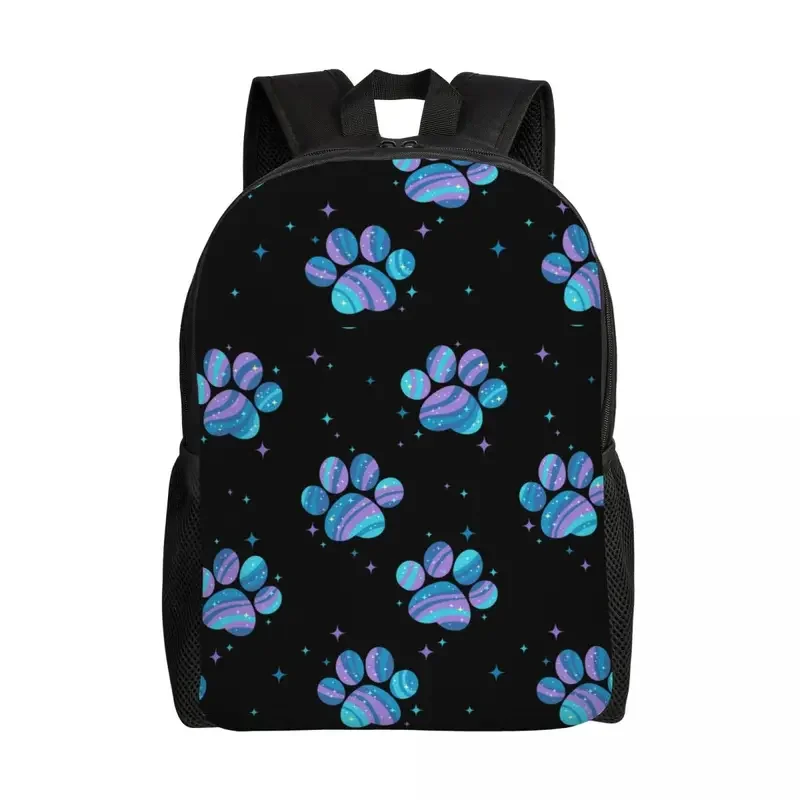 

Customized Starry Paws Backpacks Men Women Fashion Bookbag for College School Floral Dogs Animal Bags